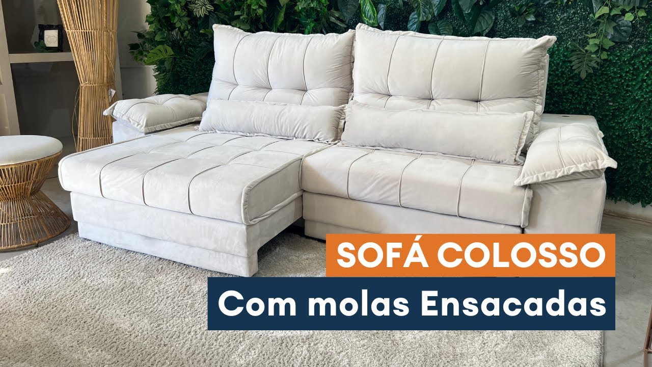 Sofá Retrátil e Reclinável com Molas ensacadas e Carregador USB