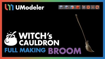 3D Modeling in Unity - Full Making Video of a Broom in the Witch