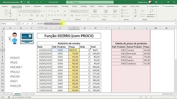 [Excel] Função SEERRO (com PROCV) - Exemplo Prático
