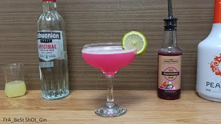 Рецепт коктейля Баблгам Блисс (How to make Cocktail #Bubblegum Bliss) Водка, сироп Жвачка, сок Лайма