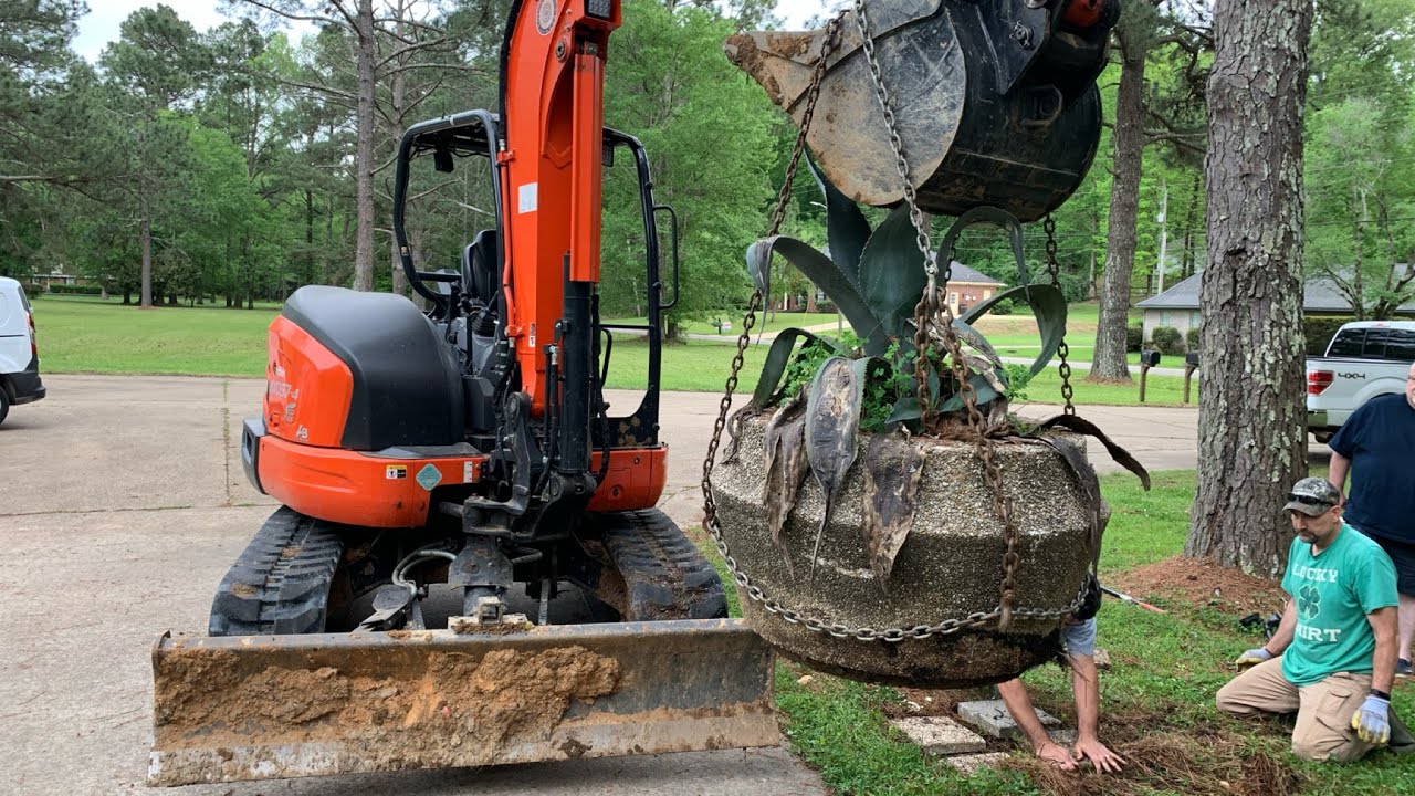Giant counterweight & concrete pot lifted YouTube