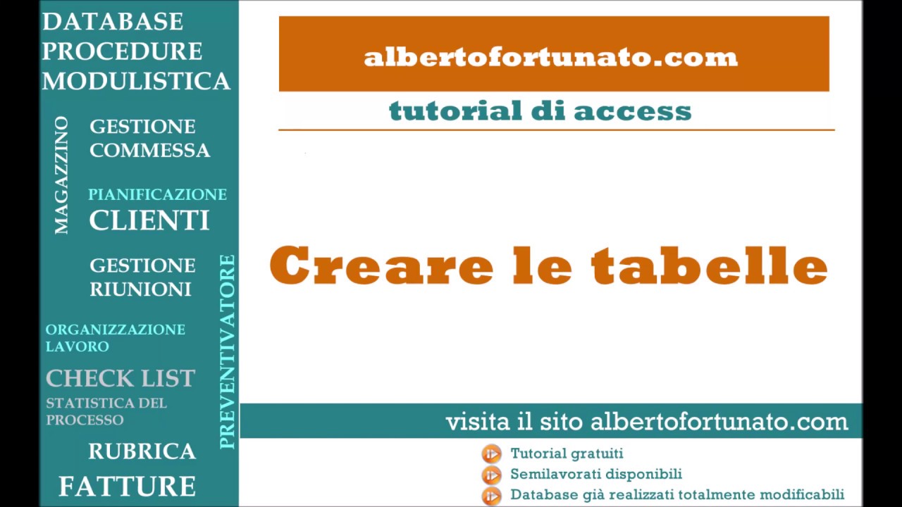 Creare Tabelle in Access: Campi e Struttura (Tutorial 2026) - YouTube