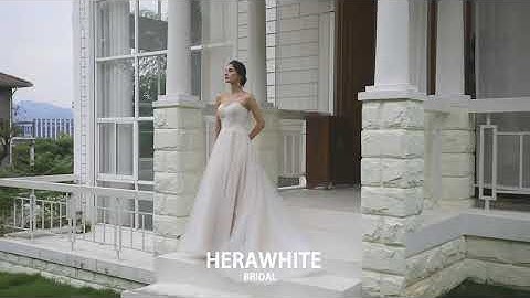Classic A-line Strapless Bridal Gown With Detachable Bishop SLeeve