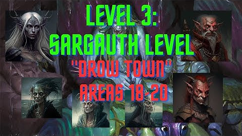 Level 3: Sargauth Level - "Drow Town" Areas 18-20 #dnd5e #subscribe #dmguide