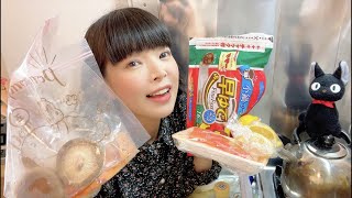 スーパー行かない日の晩ごはん！たらこパスタ、椎茸ホイル焼き、コールスロー、はちみつレモン♡作ってモッパンLIVE♡