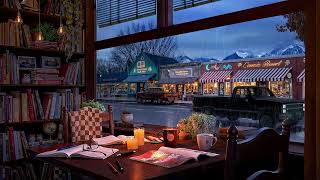 Cozy American Small Town Rain Ambience 🌧️ Coffee Shop & Thunder Sounds for Study & Relaxation