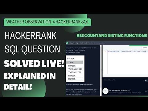 Hackerrank SQL Solved - WEATHER OBSERVATION 4| #learnsql  Queries| #hackerranksolutions #sqlqueries