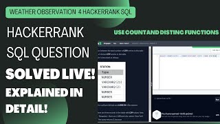 Hackerrank SQL Solved - WEATHER OBSERVATION 4| #learnsql  Queries| #hackerranksolutions #sqlqueries Guide