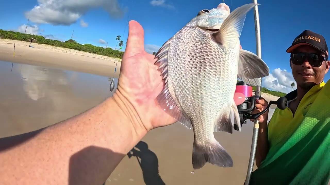 DICAS DE ARREMESSO e DICAS DE PESCA DE PRAIA  hoje foi um bom dia de pescaria . Pesca de praia 2025