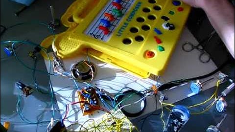 Circuit bent melody making sequencer with delay!!!