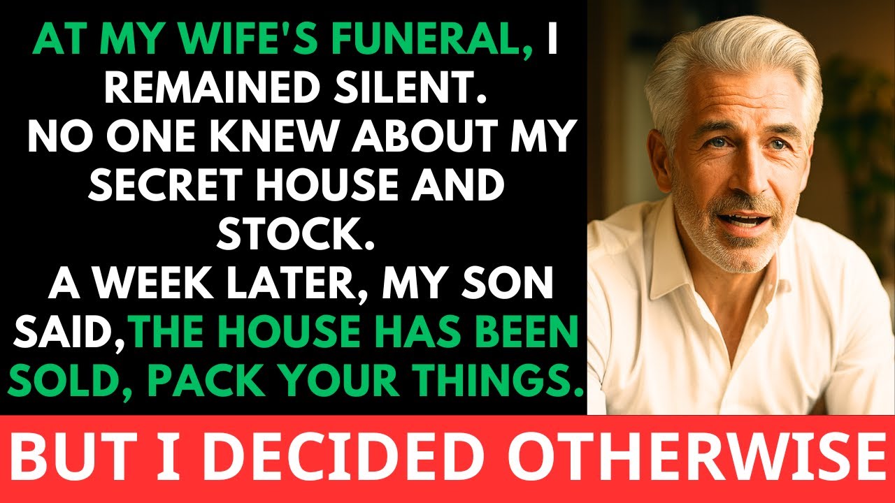 After my wife’s funeral, No one knew my secret house and stock — until my son spoke