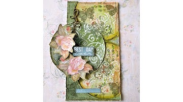 Virág Réti - Mixed Media Scrapbook Tutorial - #15 - "Best Day Ever Card"