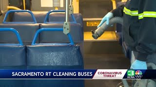 Sacramento regional transit says it’s taking precautions to make
sure light rail and buses are safe amid the coronavirus outbreak. all
trains b...