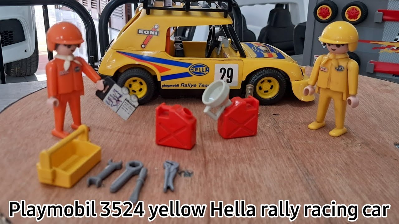 Playmobil 3524 yellow Hella rally racing car ep58 YouTube