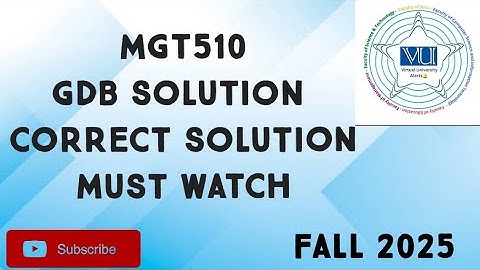 MGT510 GDB Solution Fall 2025 | mgt510 gdb solution| mgt510 GDB Solution fall 2025 | mgt510 GDB sol