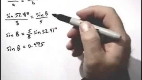Algebra 2- How to find 3 triangle angles with 3 sides given