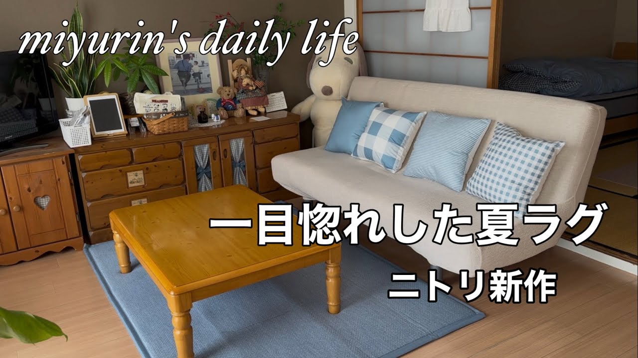 【ニトリ】一目惚れして即決。夏のリビングを快適にするために、真っ先に変えたもの