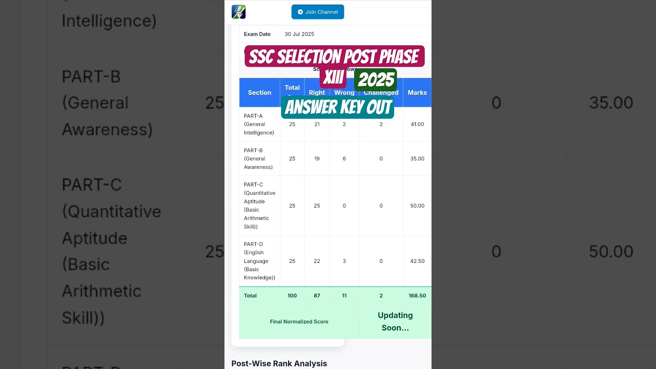 SSC selection post phase XIII🎉💯 answer key out 