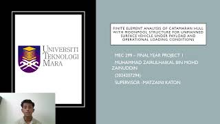 MEC 299 : FINAL YEAR PROJECT 1