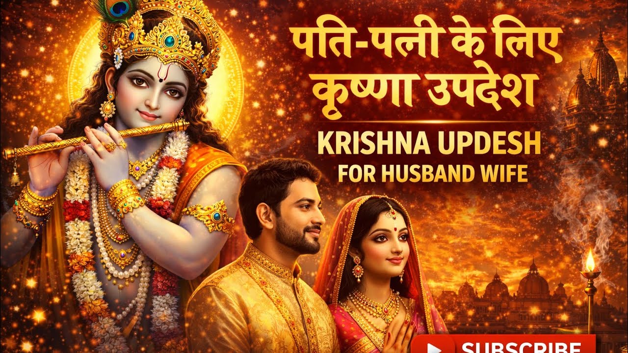 पति पत्नी के लिए कृष्ण संदेश || पति पत्नी के जीवन पर एक गहरा आध्यात्मिक संवाद || krishna speech 