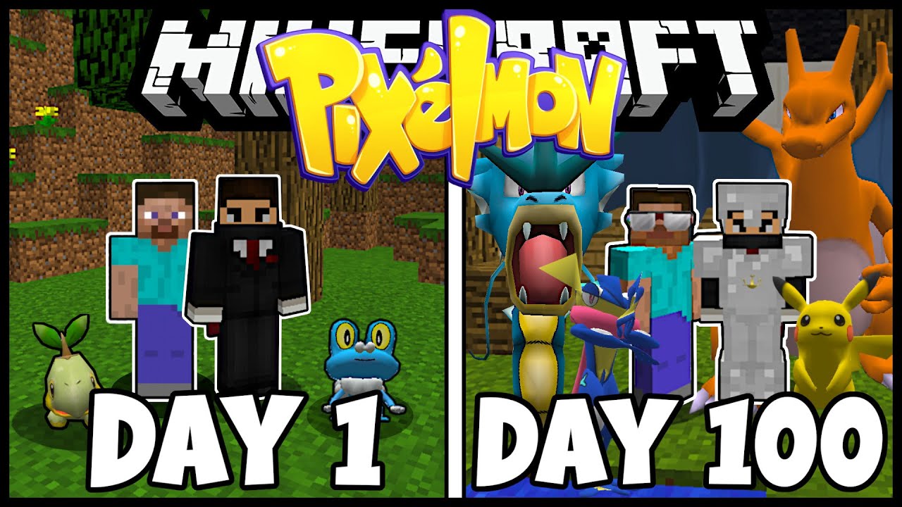 We Spent 100 Days In Minecraft Pixelmon - Duo Minecraft 100 Days