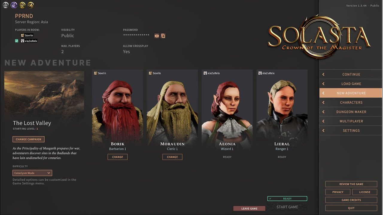 Solasta: Lost Valley DLC | Cataclysm Difficulty | Multiplayer | 01. A new adventure