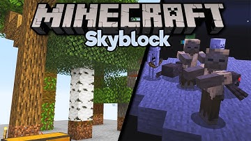 Farming Sand in Skyblock & All Wood Types! ▫ Minecraft 1.15 Skyblock (Tutorial Let