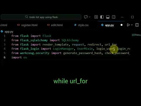 Creating a Todo list app using flask framework part 3