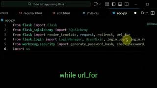 Creating a Todo list app using flask framework part 3