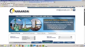 Global Call Forwarding Numbers site intro and secure signup