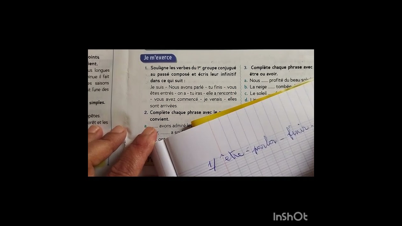 Le trésor CM1 le passé composé des verbes du. 1e groupe page  121