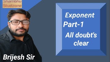 Exponents|Class-8|Part-1|Shambhu Studzone
