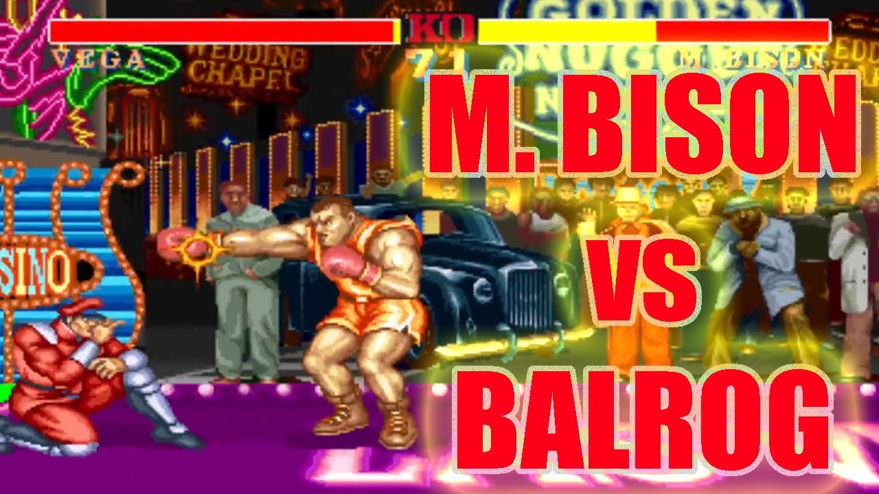 M. Bison vs Balrog Street Fighter II Turbo Hyper Fighting (Hardest ...