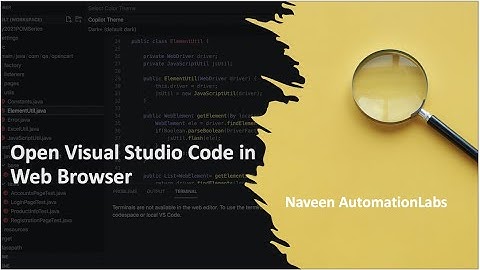 Open Visual Studio Code in Web Browser | VSC Cool Feature