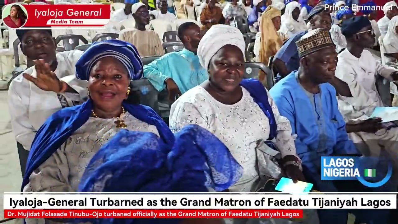 Iyaloja-General Officially Turbaned as the Grand Matron of Faedatu Tijaniyah Lagos