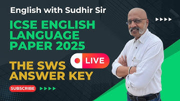 SWS Antwoordsleutel voor ICSE Klas 10 Engels Taalexamen 2025 |