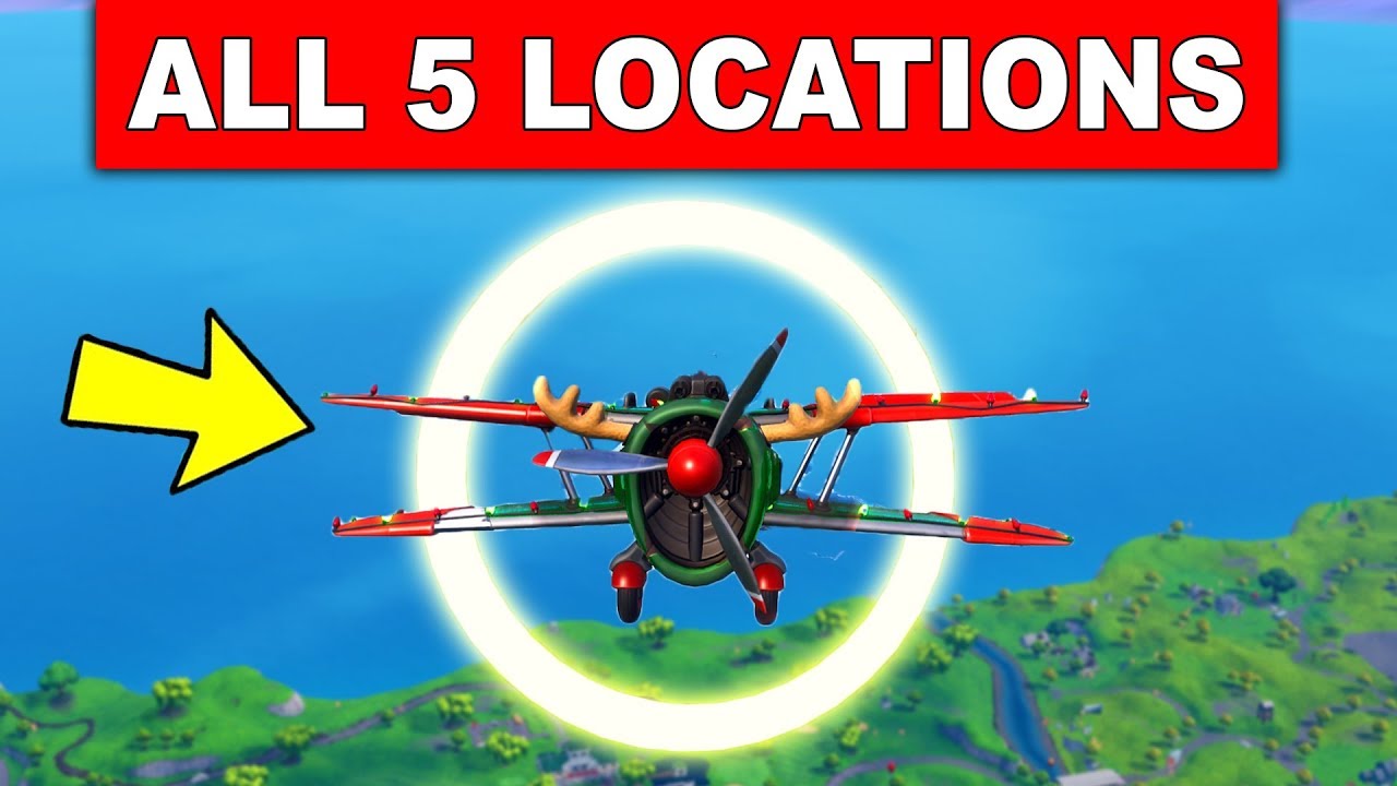 fly through golden rings in an x 4 stormwing plane all 5 locations 14 days of fortnite - all planes in fortnite