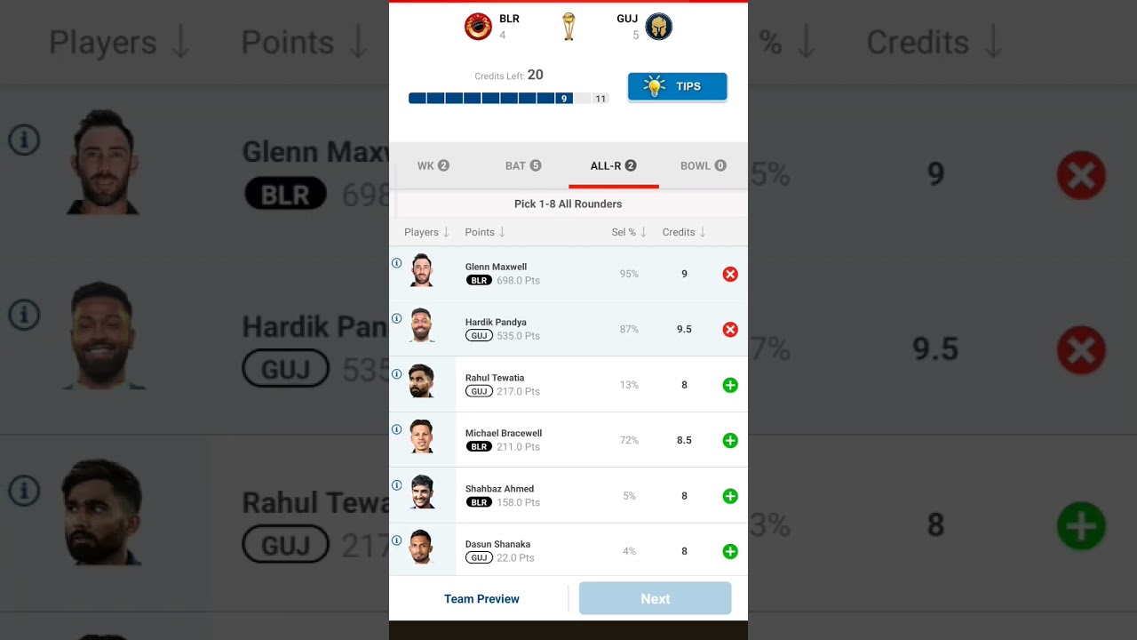 RCB VS GT | TODAY'S BEST | MY 11 CIRCLE TEAM 