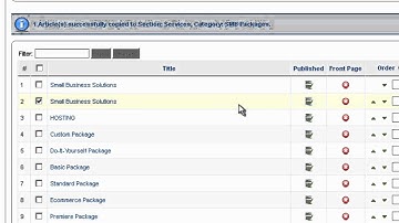Using Article Manager in Joomla 1.5