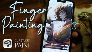 Mineko - Finger painting on mobile phone - Clip Studio Paint mobile screenshot 4