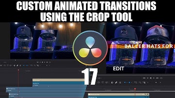 Custom animated transitions using the crop tool plus fusion in DaVinci Resolve Studio 17