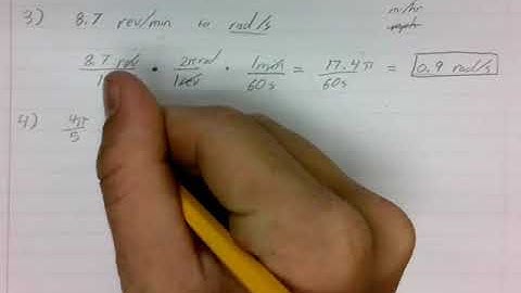 Unit Analysis: Angular Speed