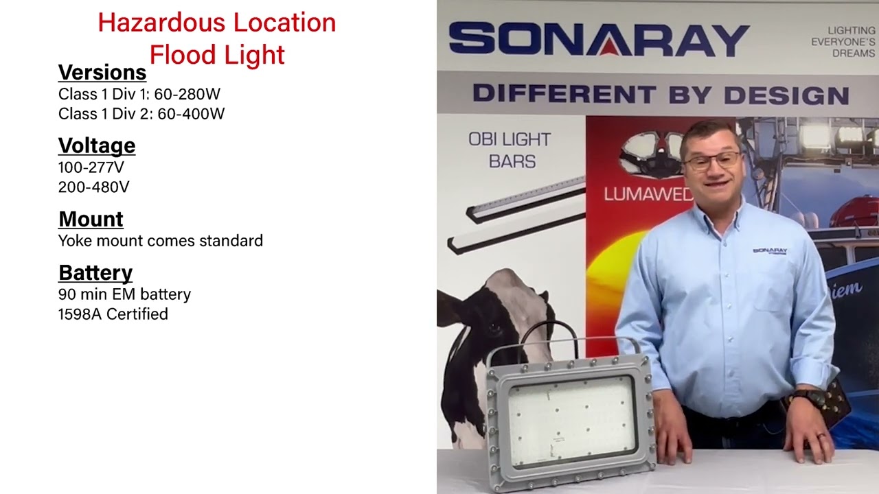 Hazardous Location Flood Light Overview including certifications, classes, and divisions.