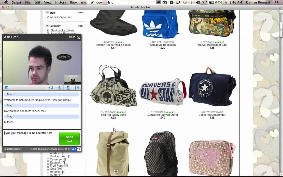 Online order with Schuh YouTube