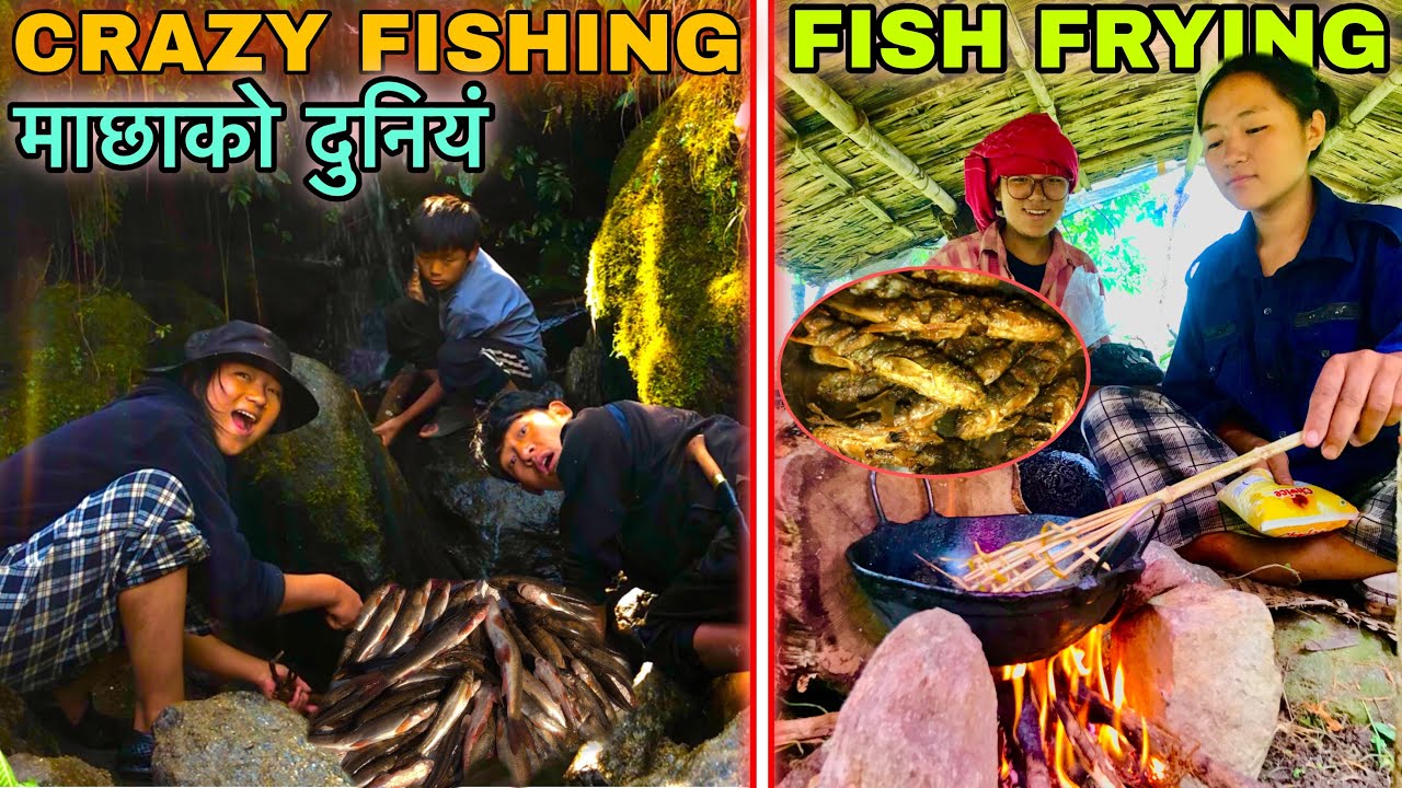 Traditional Fishing in Nepal ! Village Fishing Video ! Fishing,Cooking and Eating 