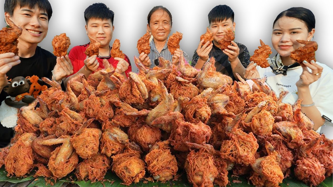 Bà Tân Vlog - Lần Đầu Làm Mâm Cánh Gà Cuộn Khoai Lang Khổng Lồ Đãi Cả Làng