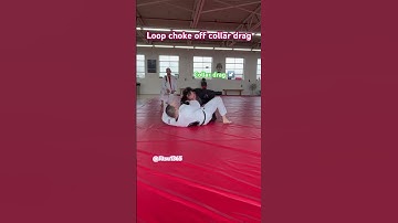 Loop Choke using Collar Drag #bjj #jiujitsu #grappling #submission #choke #LoopChoke #guard #art