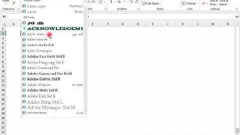 EXCEL proqramı, HOME menyusu, FONT və ALİGNMENT sektorları