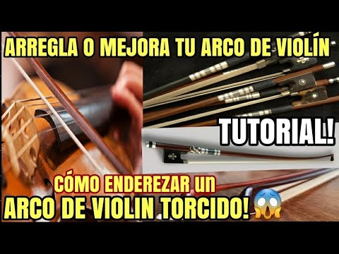 Cómo arreglar un arco de violín, TUTORIAL, how to fix a bend violin bow, how to repair a violin bow!