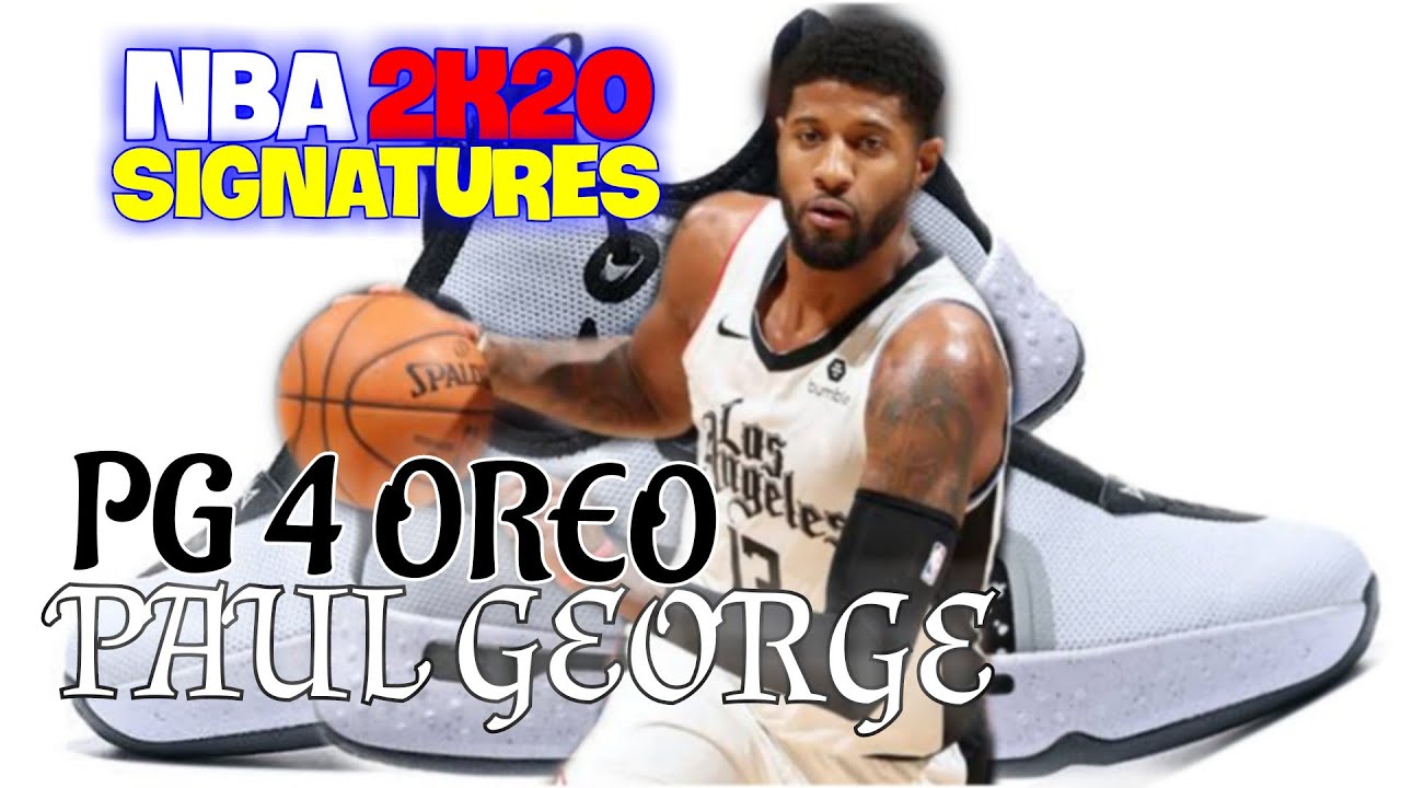 NBA 2K20 Shoe Creator Paul George PG 4 Oreo / NBA Shoe Creator
